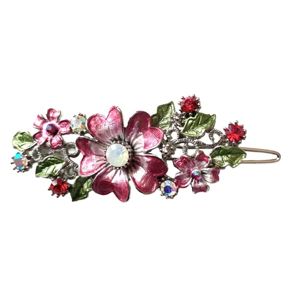 Floral Multicolor Barrette Set - Picture 5 of 6